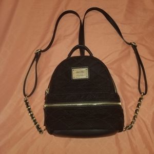 Nicole Miller mini quilt velvet backpack